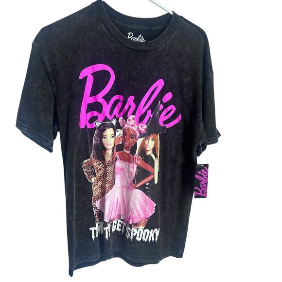 Barbie Time to get Spooky Tee New with tags size M Black Stone wash - Picture 1 of 4